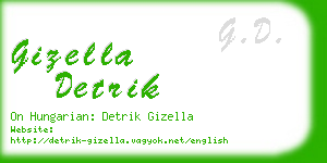 gizella detrik business card